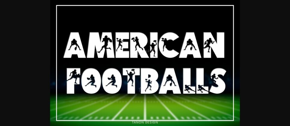 American Footballs Font Poster 1