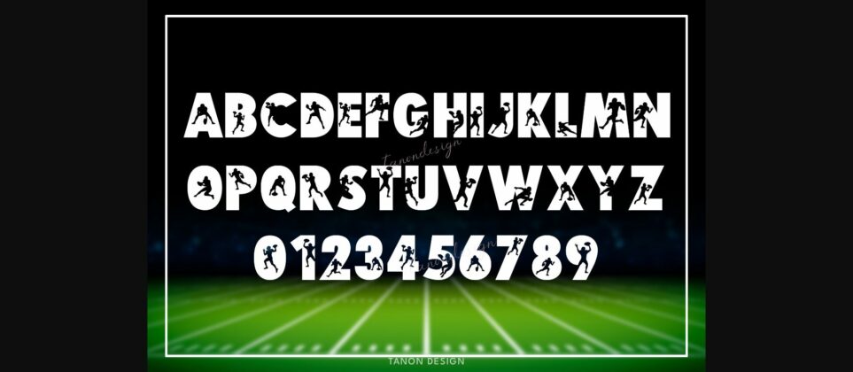 American Footballs Font Poster 4