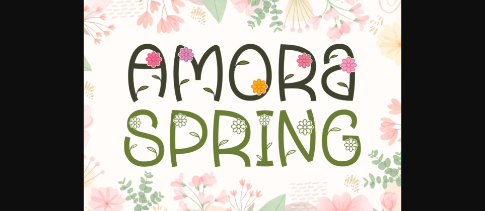 Amora Spring Font Poster 3