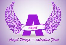 Angel Wings Font Poster 1