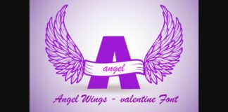 Angel Wings Font Poster 1