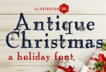 Antique Christmas Font Poster 1