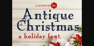 Antique Christmas Font Poster 1