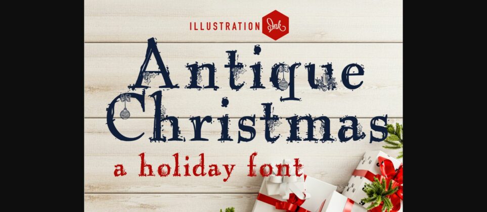 Antique Christmas Font Poster 1