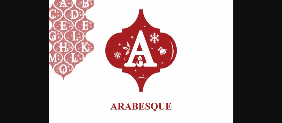 Arabesque Christmas Font Poster 3