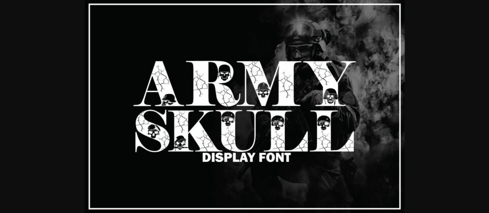 Army Skull Font Poster 3