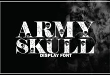 Army Skull Font Poster 1