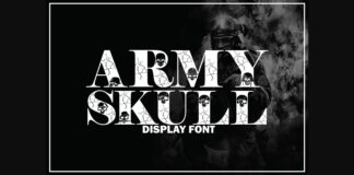 Army Skull Font Poster 1