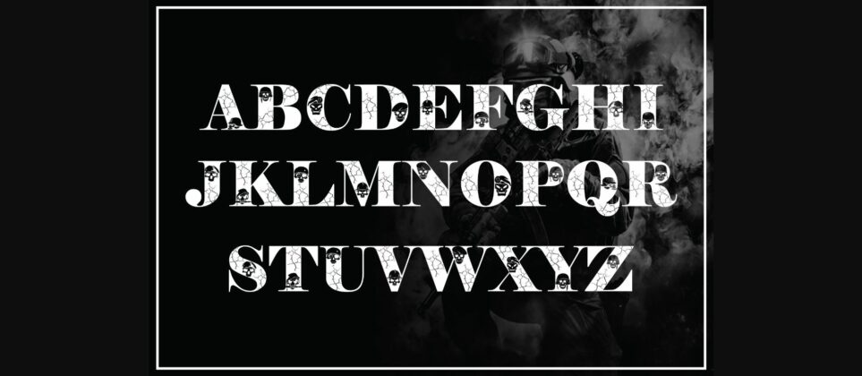 Army Skull Font Poster 4