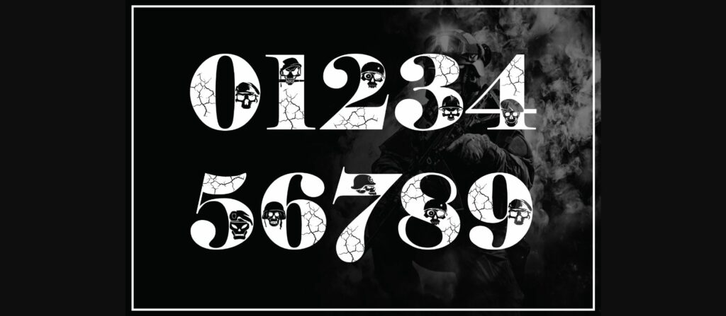 Army Skull Font Poster 5