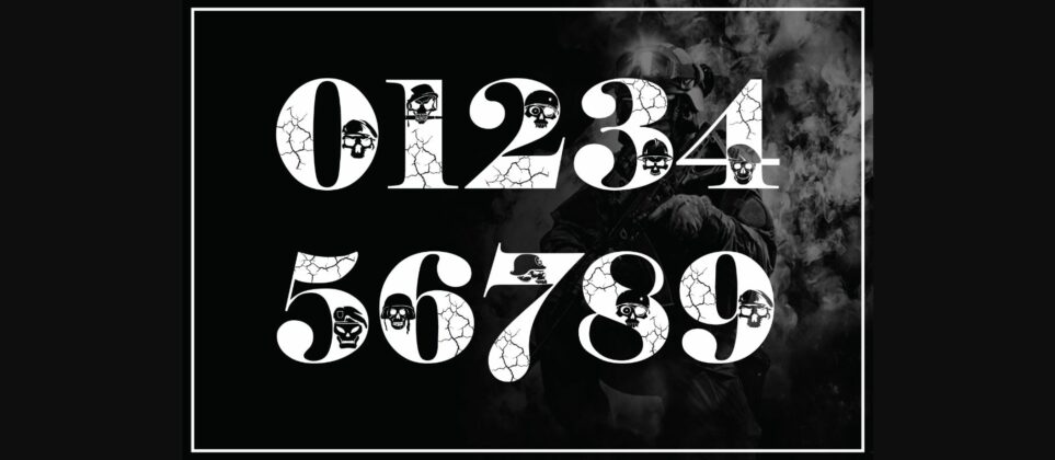 Army Skull Font Poster 5