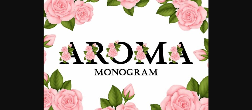 Aroma Monogram Font Poster 1
