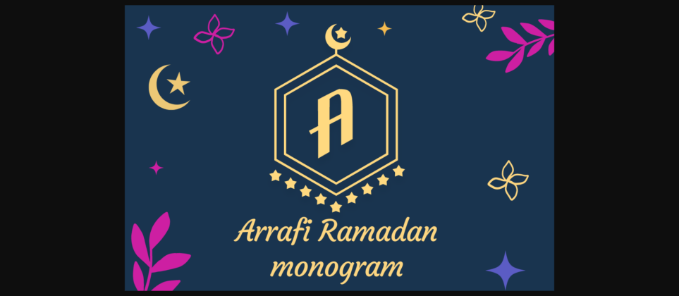 Arrafi Ramadan Monogram Font Poster 3