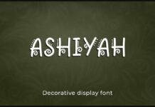 Ashiyah Font Poster 1