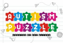 Autism Puzzle Font Poster 1