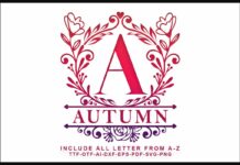 Autumn Monogram Font Poster 1