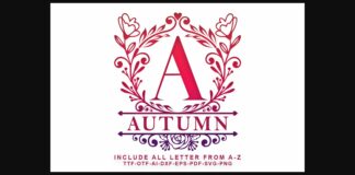 Autumn Monogram Font Poster 1