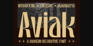 Aviak Font Poster 1
