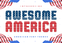 Awesome America Font Poster 1