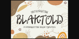 Blaktold Font Poster 1