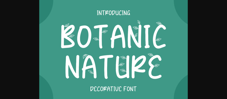Botanic Nature Font Poster 3