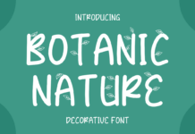 Botanic Nature Font Poster 1