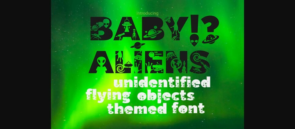 Baby Aliens Font Poster 3