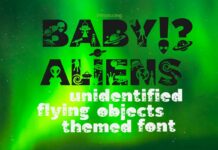 Baby Aliens Font Poster 1