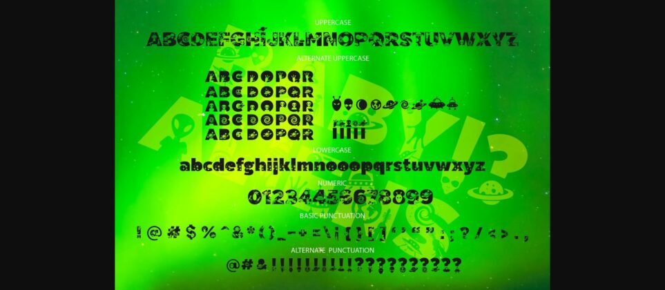 Baby Aliens Font Poster 8
