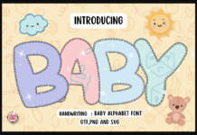 Baby Alphabet Font Poster 1
