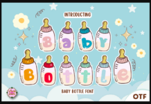 Baby Bottle Font Poster 1