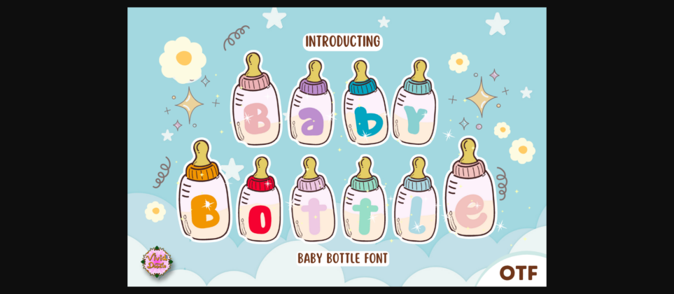 Baby Bottle Font Poster 1