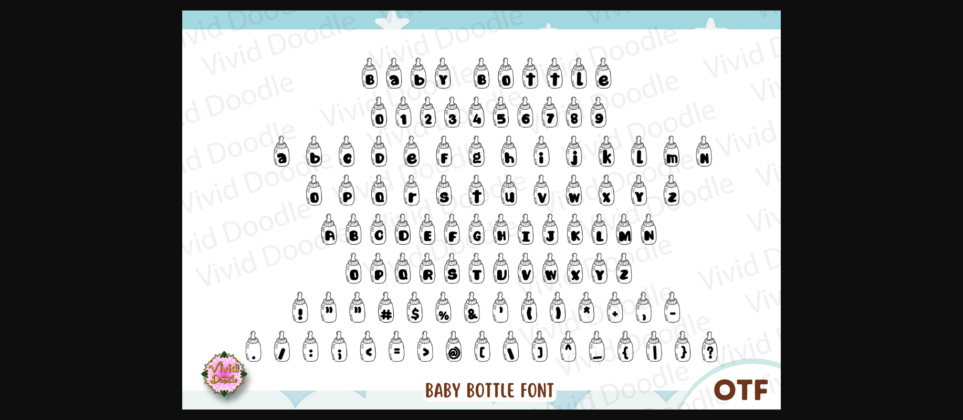 Baby Bottle Font Poster 4