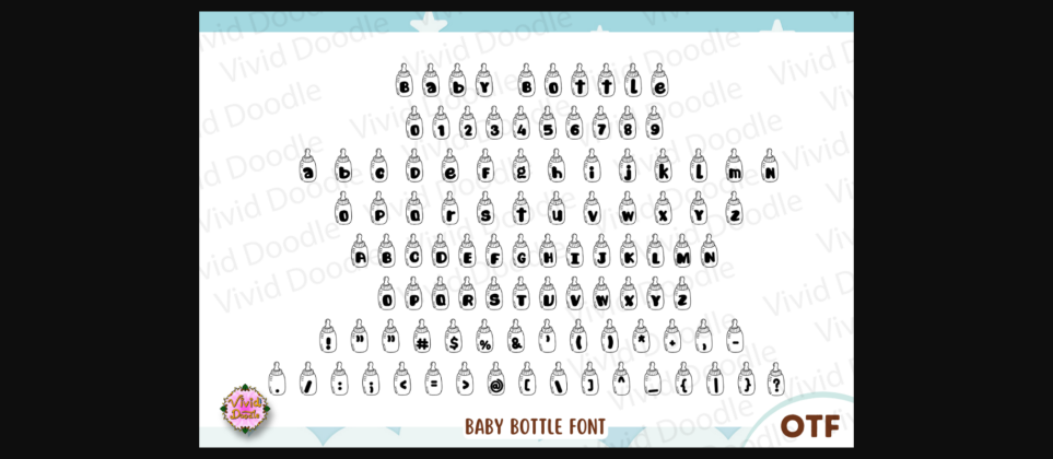 Baby Bottle Font Poster 2