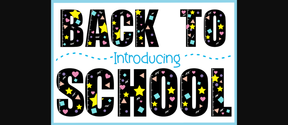 Back to School Font Poster 1