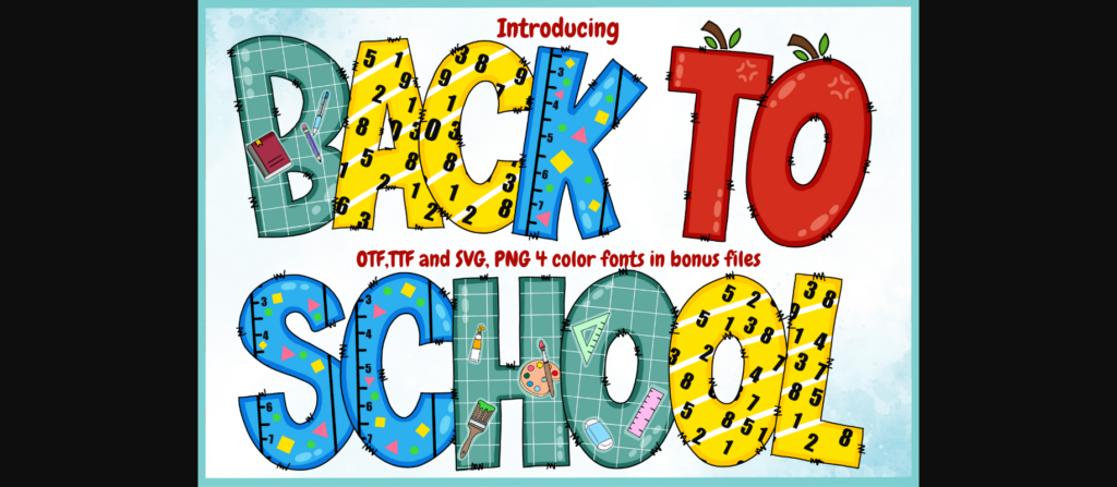 Back to School Font Poster 3