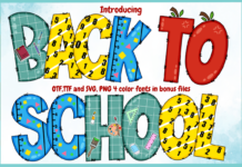 Back to School Font Poster 1