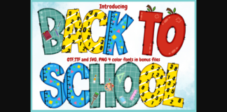 Back to School Font Poster 1