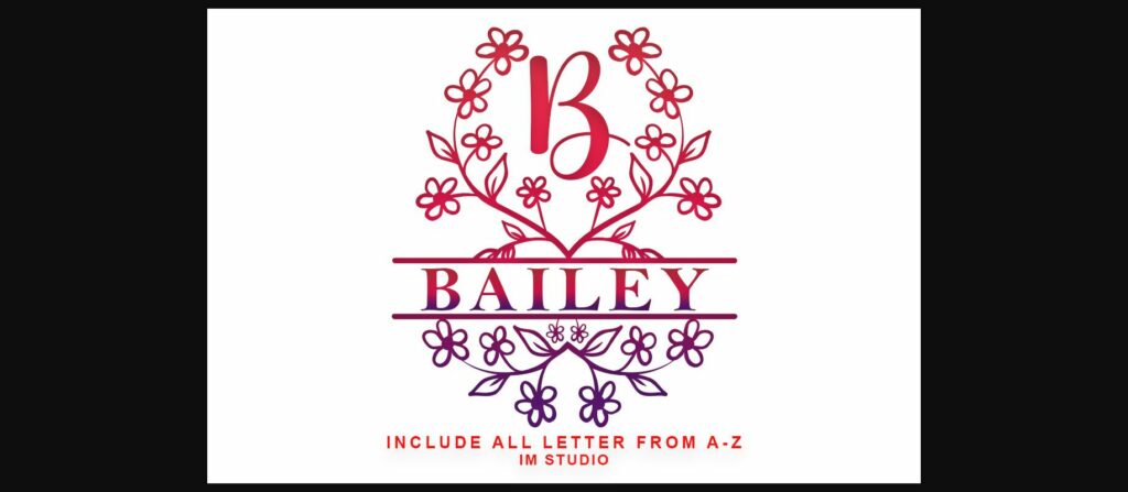 Bailey Monogram Font Poster 3