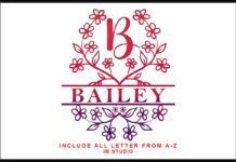 Bailey Monogram Font Poster 1