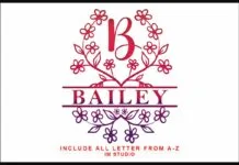 Bailey Monogram Font Bailey Monogram Font Poster 1