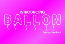 Ballon Font Poster 1