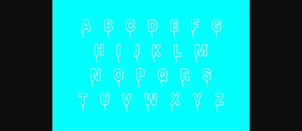 Ballon Font Poster 5