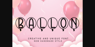 Ballon Font Poster 1