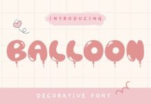 Balloon Font Poster 1