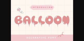 Balloon Font Poster 1