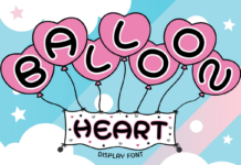 Balloon Heart Font Poster 1