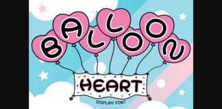 Balloon Heart Font Poster 1