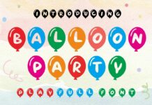 Balloon Party Font Poster 1