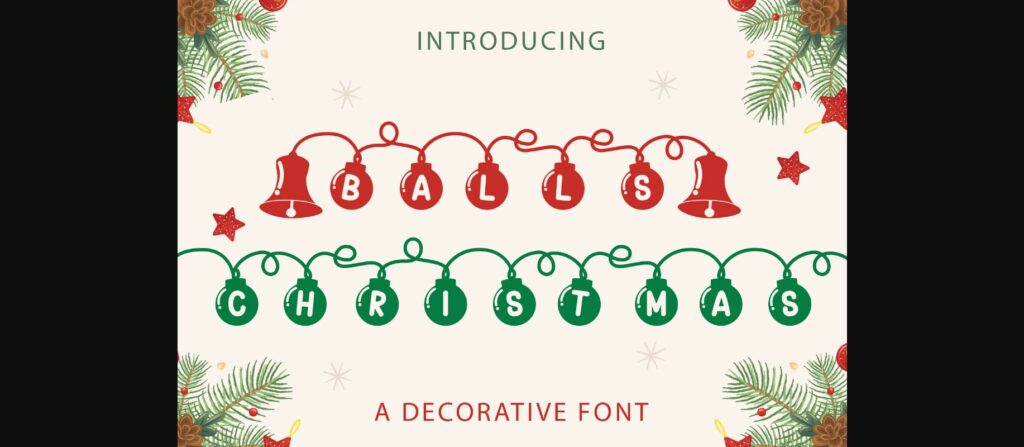 Balls Christmas Font Poster 3